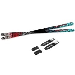 Like-New Whitewoods PHANTOM Boys XC Ski/Binding Black And Royal Blue 157 cm