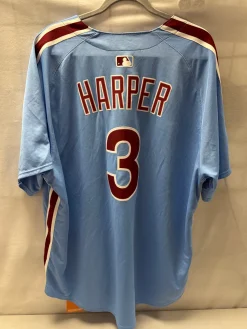New Nike PHILLIES BRYCE HARPER BB/SB Jersey Sky Blue 2X