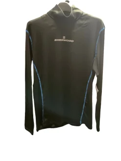 New Sher-wood Long Sleeve With Neck Guard Hockey Tops Senior Black LG