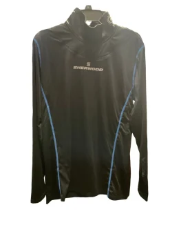 New Sher-wood Long Sleeve With Neck Guard Hockey Tops Senior Black MD