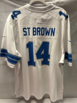 NFL Detroit Lions St Brown #14 XXL White