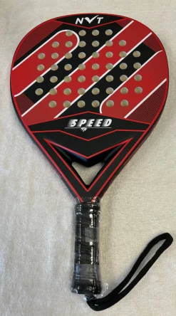 NVT SPEED PLATFORM TENNIS PADDLE Black/Red New wrapper still on grip