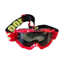 Used 100 PERCENT MOTO GOGGLES Adult Eyewear Red