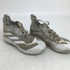 Used Adidas ADIZERO SR 6 LAX CLEATS LAX Cleats Mens White Senior 6