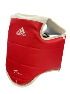 Used Adidas Martial Arts Chest Guard Navy Blue And Red XS