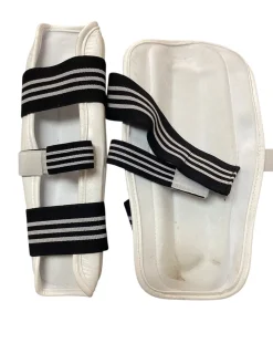 Used Adidas Martial Arts Shin Pads White Senior