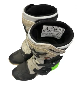 Used Alpine Stars TECH 3S Junior Motocross Boots Black Youth 10.0