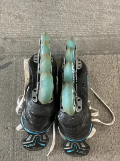 Used Bauer RSX HI-LO Junior Roller Quad Skates Black Junior 05.5