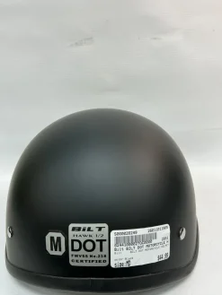 Used Bilt BILT DOT MOTORCYCLE HELMET Adult Helmet Black MD