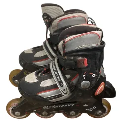 Used Bladerunner ABEC 1 ADJUSTABLE 1-4 Junior Rec Fitness Skates Black Adjustable
