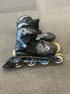 Used Bladerunner PHOENIX ADJUSTABLE 5-8 Junior Rec Fitness Skates Royal Blue Adjustable