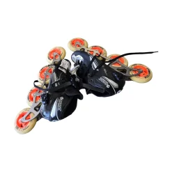 Used BONT JET SPEED SKATES Racing Inline Skates Black Senior 6