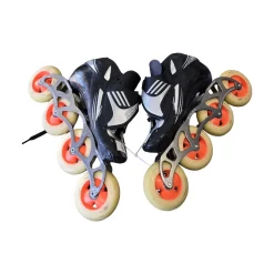 Used BONT JET SPEED SKATES Racing Inline Skates Black Senior 6