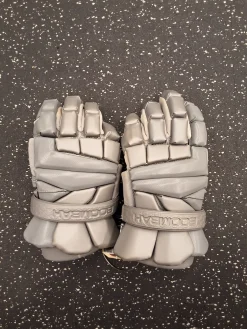 Used BoomBah DEFCON Lacrosse Gloves Mens Grey LG