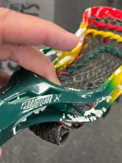 Used Brine CLUTCH X Mens Lacrosse Head Green And Gold