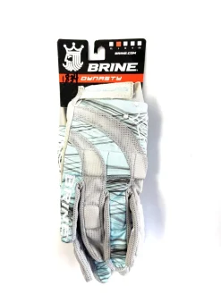 Used Brine DYNASTY Lacrosse Gloves Womens Grey LG