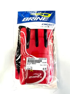Used Brine ENERGY Lacrosse Gloves Womens Red LG