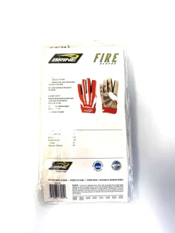 Used Brine FIRE Lacrosse Gloves Womens Red XL