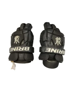 Used Brine KING 13 GLOVE Lacrosse Gloves Mens Black 13"