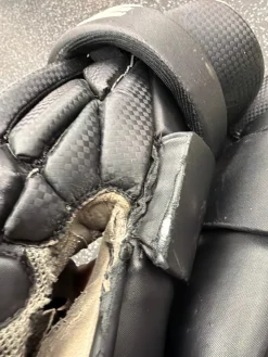 Used Brine KING V Lacrosse Gloves Mens Black LG