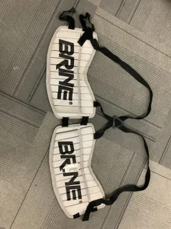 Used Brine Lacrosse Rib Pads Grey Senior