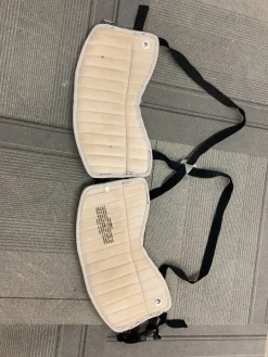 Used Brine Lacrosse Rib Pads Grey Senior
