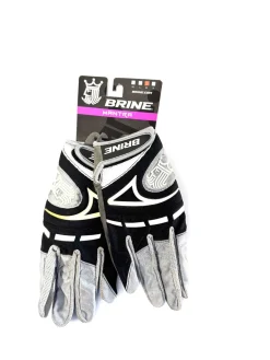 Used Brine MANTRA Lacrosse Gloves Womens Black MD
