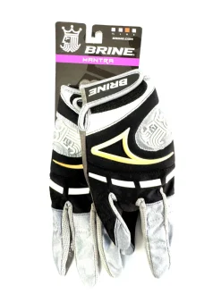 Used Brine MANTRA Lacrosse Gloves Womens Black MD