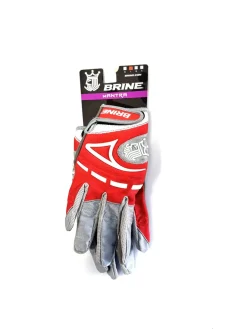 Used Brine MANTRA Lacrosse Gloves Womens Red LG