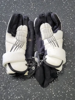 Used Brine SUPERLIGHT 2 Lacrosse Gloves Mens White LG