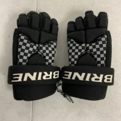 Used Brine YOUTH Lacrosse Gloves Junior Black 8"