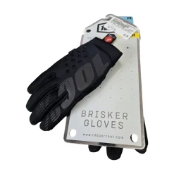 Used BRISKER 100 BIKER GLOVES Junior Gloves Black 7 1/2