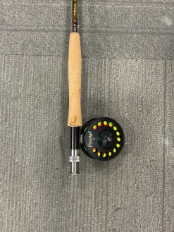Used CABELAS THREE FORKS + PRESTIGE PLUS 2 Rod and Reel Combo
