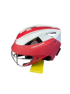 Used Cascade LX Lacrosse Helmet Red And White One Size