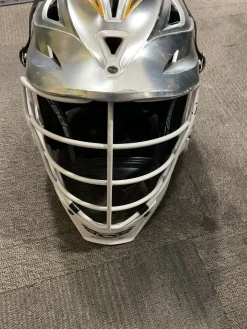 Used Cascade R HELMET Lacrosse Helmet Silver Fits all