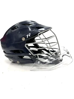 Used Cascade R W/ GOALIE NECK Lacrosse Helmet Navy Blue One Size