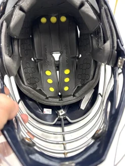 Used Cascade R W/ GOALIE NECK Lacrosse Helmet Navy Blue One Size