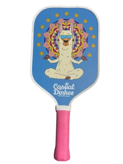 Used CASUAL DINKER LLAMA Pickleball Racquet Carolina Blue