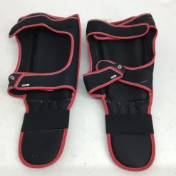 Used Century BRAVE ADULT L/XL SHIN INSTEP GUARDS Martial Arts Shin Pads Black L/XL