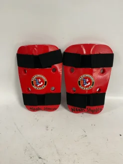 Used Century Martial Arts Shin Pads Red Junior