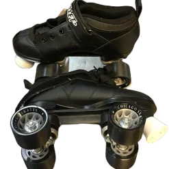 Used Chicago Skates Bullet Quad Men's Speed Roller Skates Black Senior 5