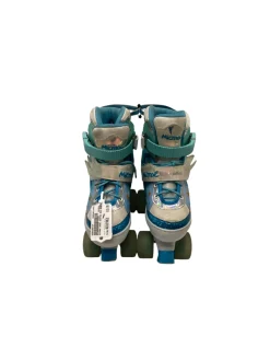 Used Child Roller Quad Skates Carolina Blue Adjustable