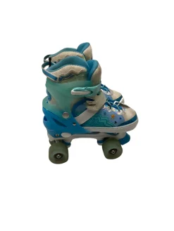 Used Child Roller Quad Skates Carolina Blue Adjustable