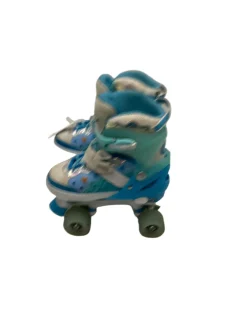 Used Child Roller Quad Skates Carolina Blue Adjustable