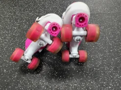 Used CIFAISI Junior Roller Quad Skates Pink Adjustable