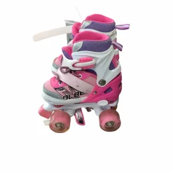 Used C-LUO Child Roller Quad Skates Pink Youth 06.0