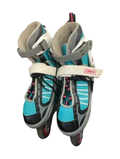 Used DBX ABEC 5 Senior Rec Fitness Skates Turquoise Adjustable