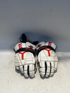Used Epoch INTEGRA Lacrosse Gloves Mens White MD