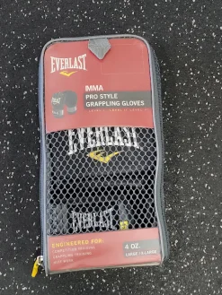 Used Everlast Martial Arts Gloves Black LG