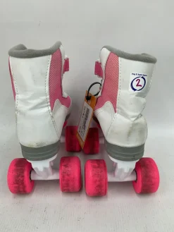 Used FIRESTAR ROLLER DERBY Child Roller Quad Skates White Youth 2